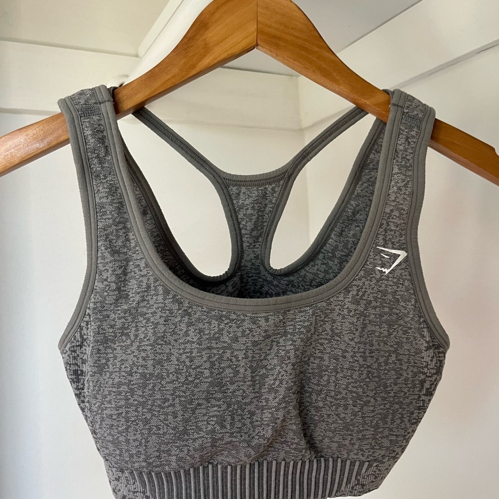 Gymshark Gray Racerback Sports Bra